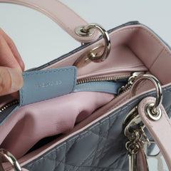 Christian Dior Medium Lady Dior Tri Colour Top Handle