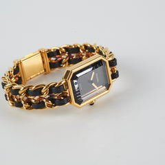 Chanel Premier Medium Black/Gold Watch