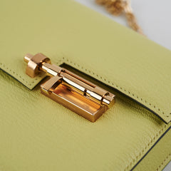 Hermes Mini Verrou Chaine Mysore R9 Jaune Bourge - Z Stamp