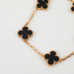HOLD Van Cleef & Arpels VCA Vintage Alhambra 5 Motifs Bracelet Onyx