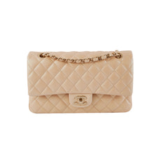 HOLD -Chanel Medium/Large Double Classic Flap Iridescent Beige