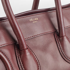 Celine Mini Luggage Bag Burgundy