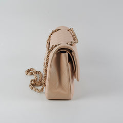 HOLD -Chanel Medium/Large Double Classic Flap Iridescent Beige
