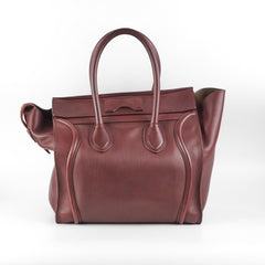 Celine Mini Luggage Bag Burgundy