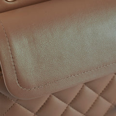 HOLD -Chanel Medium/Large Double Classic Flap Iridescent Beige