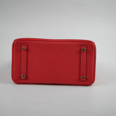 Hermes Birkin 25 Togo Rogue De Coeur - D Stamp