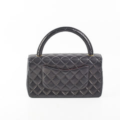 Chanel Vintage Top Handle Bag Lambskin Black