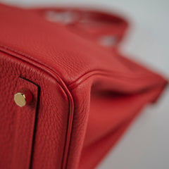Hermes Birkin 25 Togo Rogue De Coeur - D Stamp