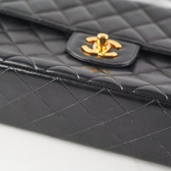 Chanel Vintage Top Handle Bag Lambskin Black