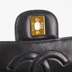 Chanel Vintage Top Handle Bag Lambskin Black