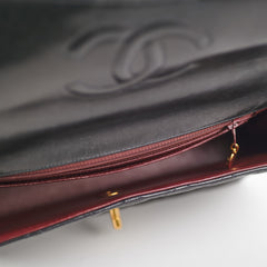 Chanel Vintage Top Handle Bag Lambskin Black