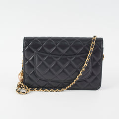 Chanel Lambskin Pearl Crush Woc Black (Microchip)