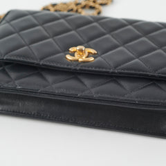 Chanel Lambskin Pearl Crush Woc Black (Microchip)