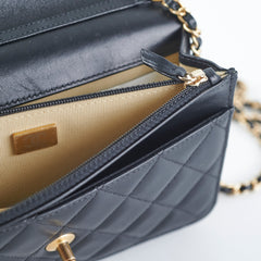 Chanel Lambskin Pearl Crush Woc Black (Microchip)