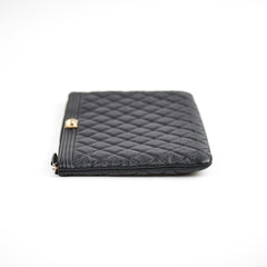 Chanel Boy Caviar Large O-Case Black
