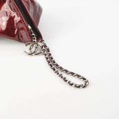 Chanel Fortune Cookie Clutch Patent Crimson
