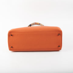Hermes Kelly 35 Orange O Square Stamp 2011