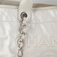 Chanel Calfskin Deauville White Tote