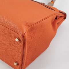 Hermes Kelly 35 Orange O Square Stamp 2011