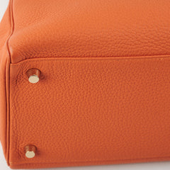 Hermes Kelly 35 Orange O Square Stamp 2011