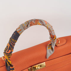 Hermes Kelly 35 Orange O Square Stamp 2011