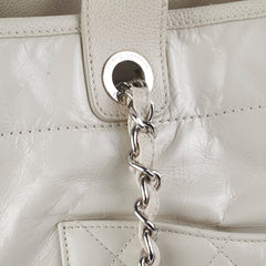 Chanel Calfskin Deauville White Tote