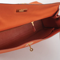 Hermes Kelly 35 Orange O Square Stamp 2011