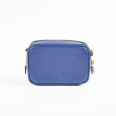 Prada Blue Mini Saffiano Leather Crossbody