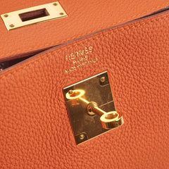 Hermes Kelly 35 Orange O Square Stamp 2011