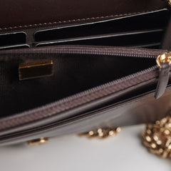 Chanel Wallet On Chain (WOC) Boy Caviar Dark Brown