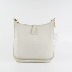 Hermes Evelyn 29 White Stamp E Square