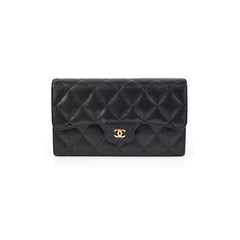 Chanel Long black Caviar Wallet
