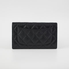 Chanel Long black Caviar Wallet