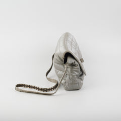 Chanel Fabric Quilted Reissue Flap Sliver Bag
