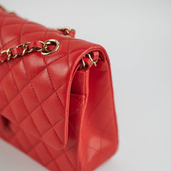 Chanel Caviar Medium/Large Double Classic Flap Red Microchip