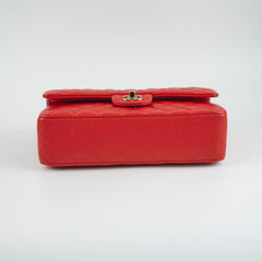 Chanel Caviar Medium/Large Double Classic Flap Red Microchip