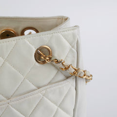 Chanel Vintage White Tote Bag