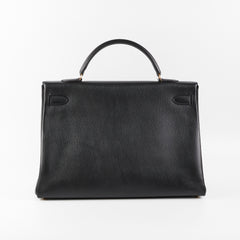Hermes Kelly 40 Black Ardennes D Stamp (2000)
