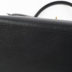 Hermes Kelly 40 Black Ardennes D Stamp (2000)