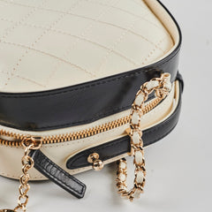 Chanel Round Vanity Case Black/White