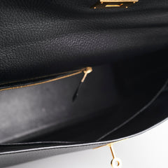Hermes Kelly 40 Black Ardennes D Stamp (2000)