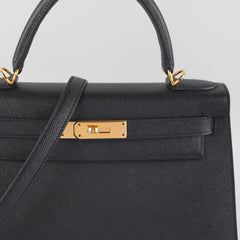 Hermes Kelly 28 Black C Stamp 2018