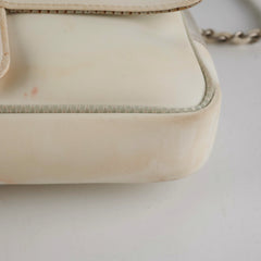Chanel Camelia Seasonal Flap With Zipper White