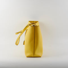 Saint Laurent Calfskin Yellow Tote Bag