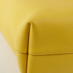 Saint Laurent Calfskin Yellow Tote Bag