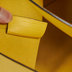 Saint Laurent Calfskin Yellow Tote Bag