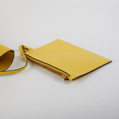 Saint Laurent Calfskin Yellow Tote Bag