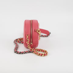 Chanel 19 Lambskin Round Pink