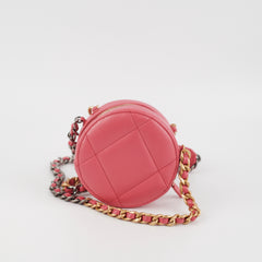 Chanel 19 Lambskin Round Pink