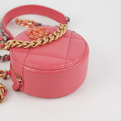 Chanel 19 Lambskin Round Pink